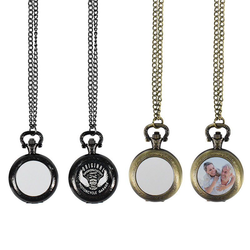 Mens Mechanical Watch - Kalung Liontin Jam Saku Logam Vintage