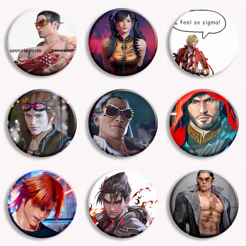 Vintage Brooch Pin - Pin Kancing Lembut Anime Karakter Tekken