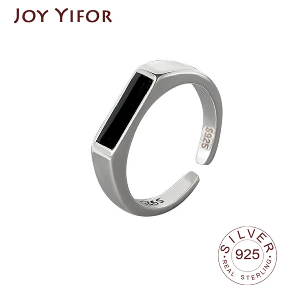 Mens Signet Ring - BFCLUB cincin warna perak baru sederhana