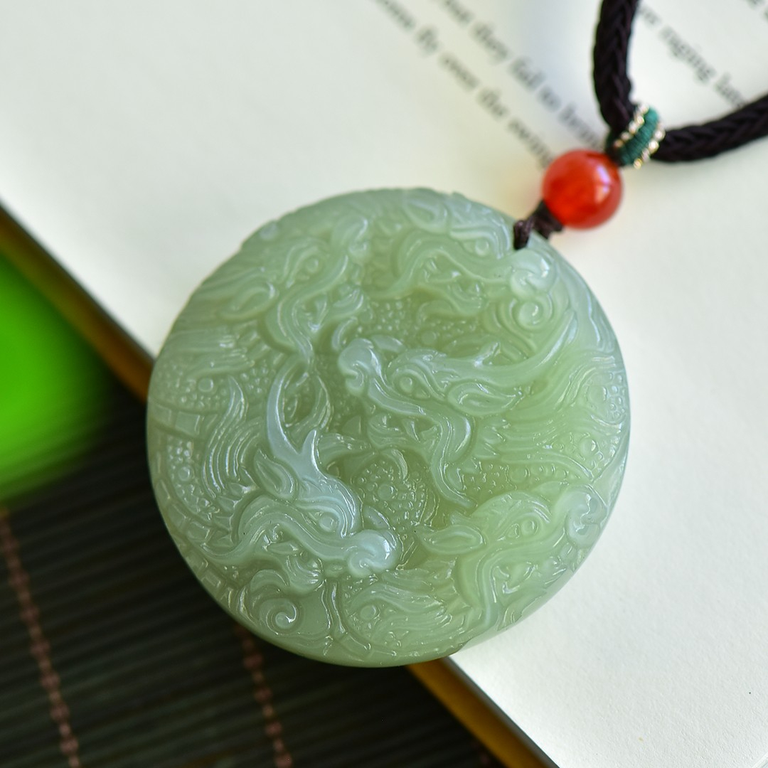Kalung Liontin Naga Giok Batu  - Fine Jewelry & Watches Photos ulasan dan harga