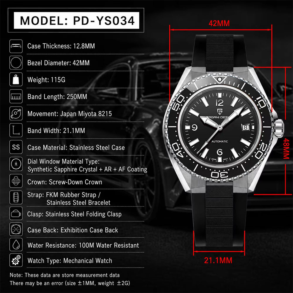 Jam Tangan Mekanik PAGANI DESI - Mens Mechanical Watch ulasan dan harga
