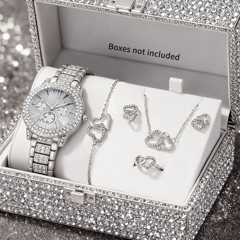 6pcs Set Jam Tangan & Perhiasa - Unique Jewelry Watches ulasan dan harga