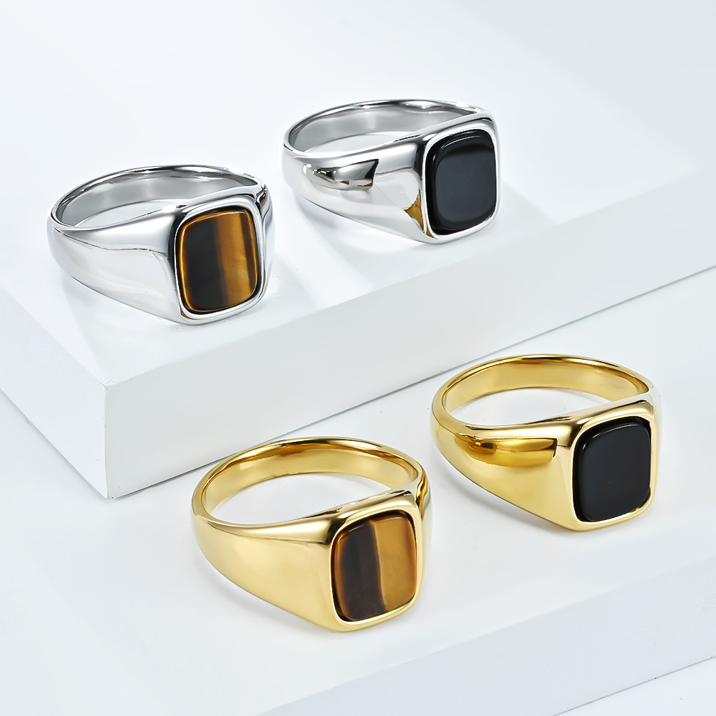 Cincin Signet Batu Mata Harima - Mens Signet Ring ulasan dan harga