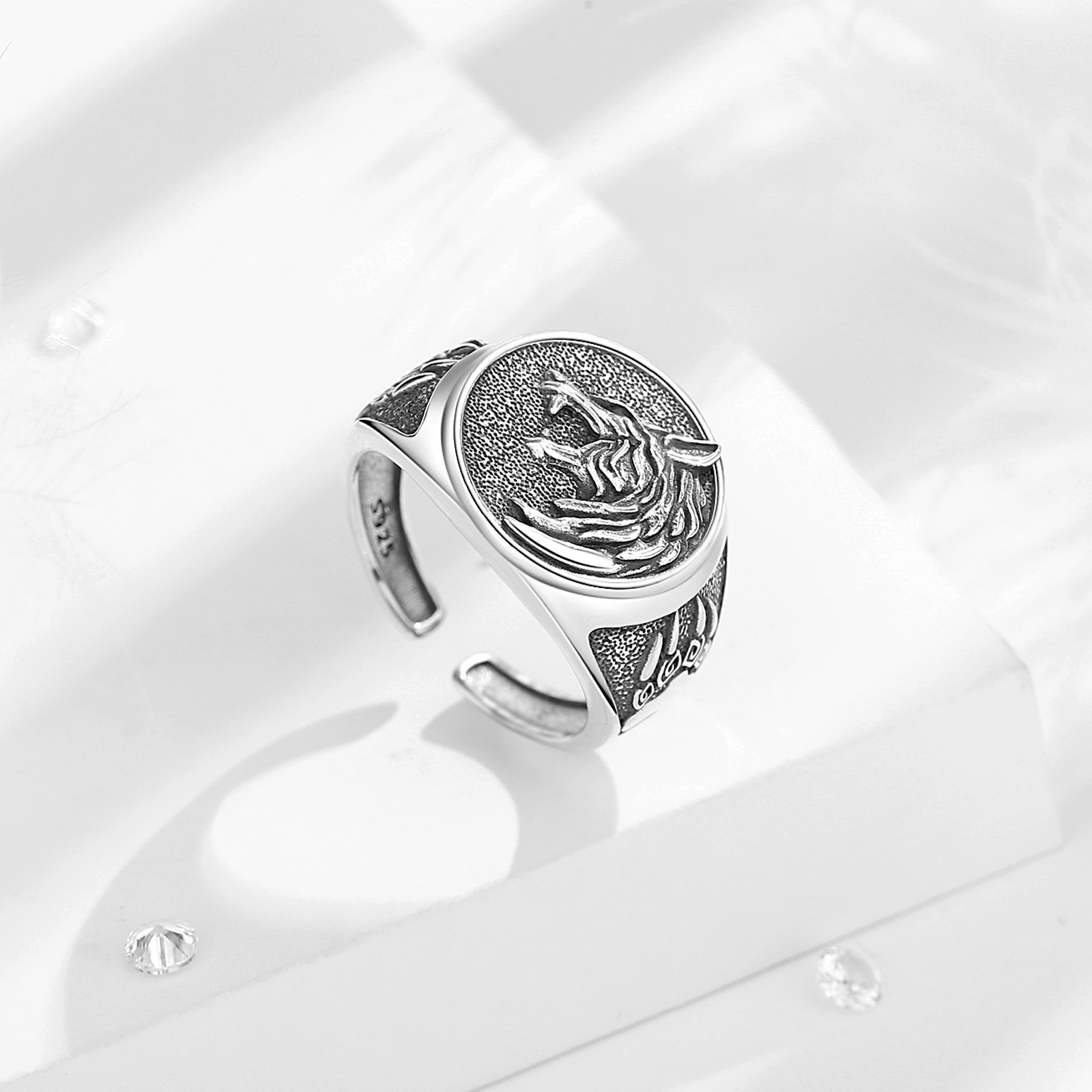Eudora 925 perak murni Viking  - Mens Signet Ring ulasan dan harga