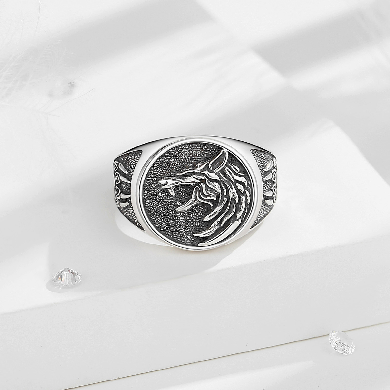 Eudora 925 perak murni Viking  - Mens Signet Ring ulasan dan harga