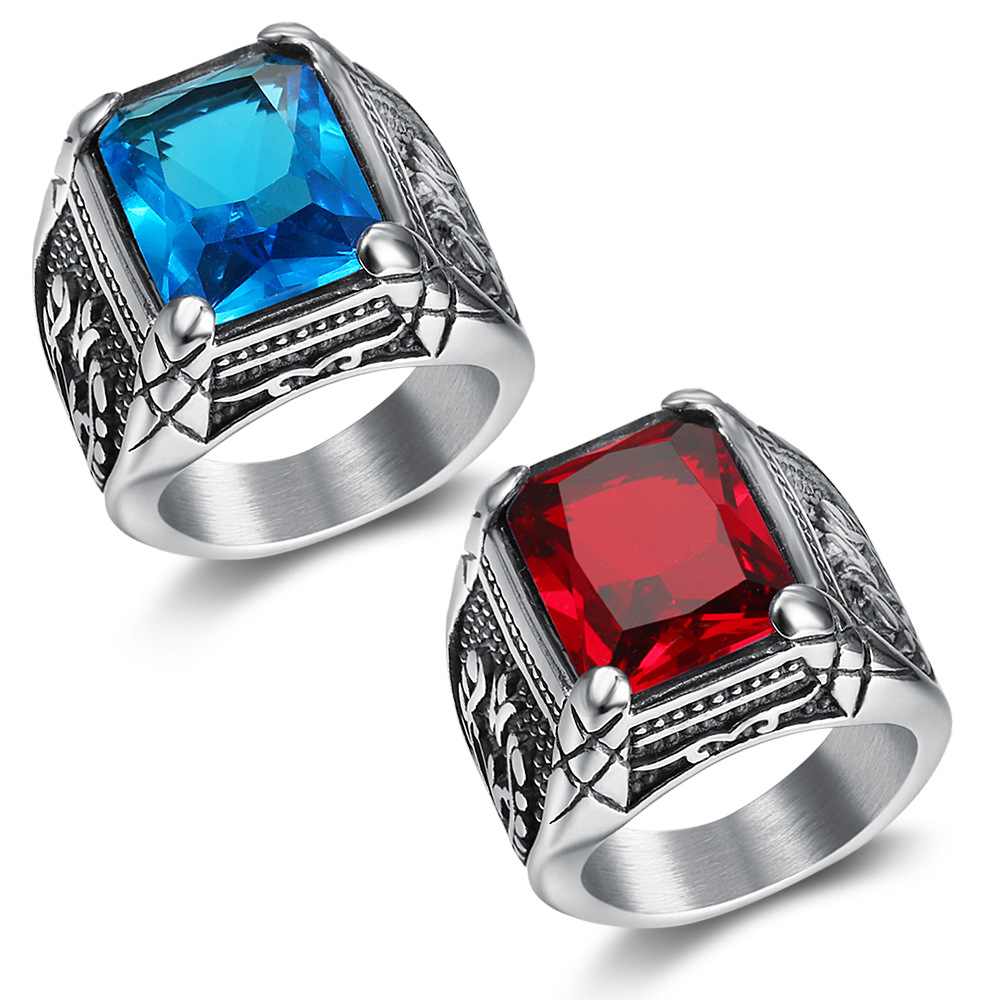Cincin dengan Batu Semi-Berhar - Mens Signet Ring ulasan dan harga