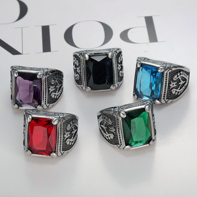 Cincin dengan Batu Semi-Berhar - Mens Signet Ring ulasan dan harga
