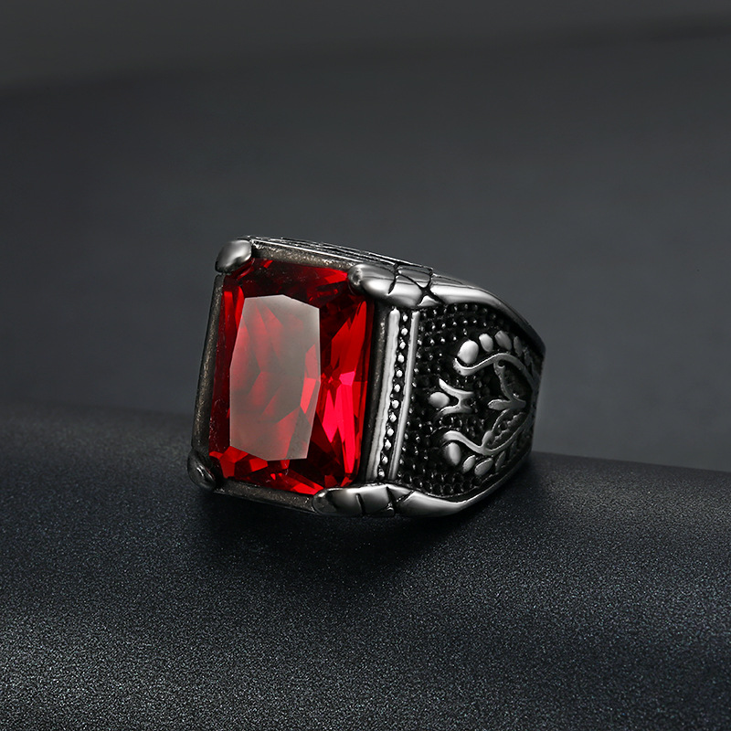 Cincin dengan Batu Semi-Berhar - Mens Signet Ring ulasan dan harga