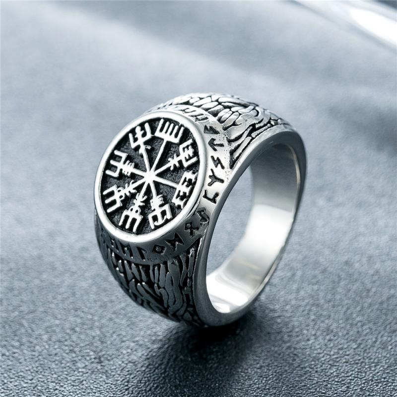 Cincin Skandinavia Rune Signet - Mens Signet Ring ulasan dan harga