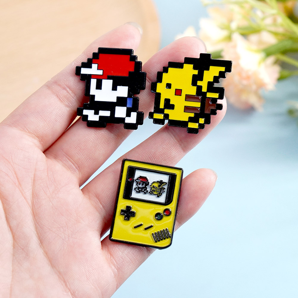 Pin Enamel Retro Pixel Game Bo - Vintage Brooch Pin ulasan dan harga