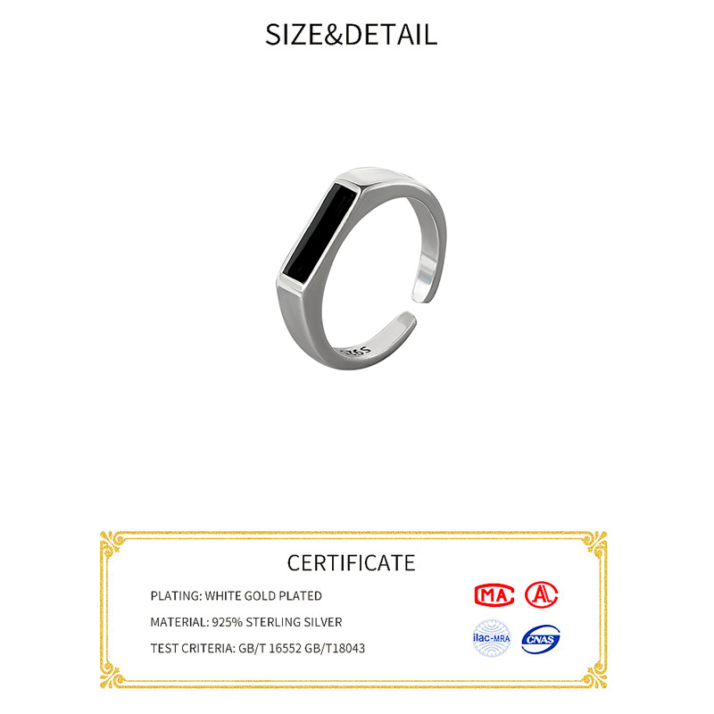 BFCLUB cincin warna perak baru - Mens Signet Ring ulasan dan harga
