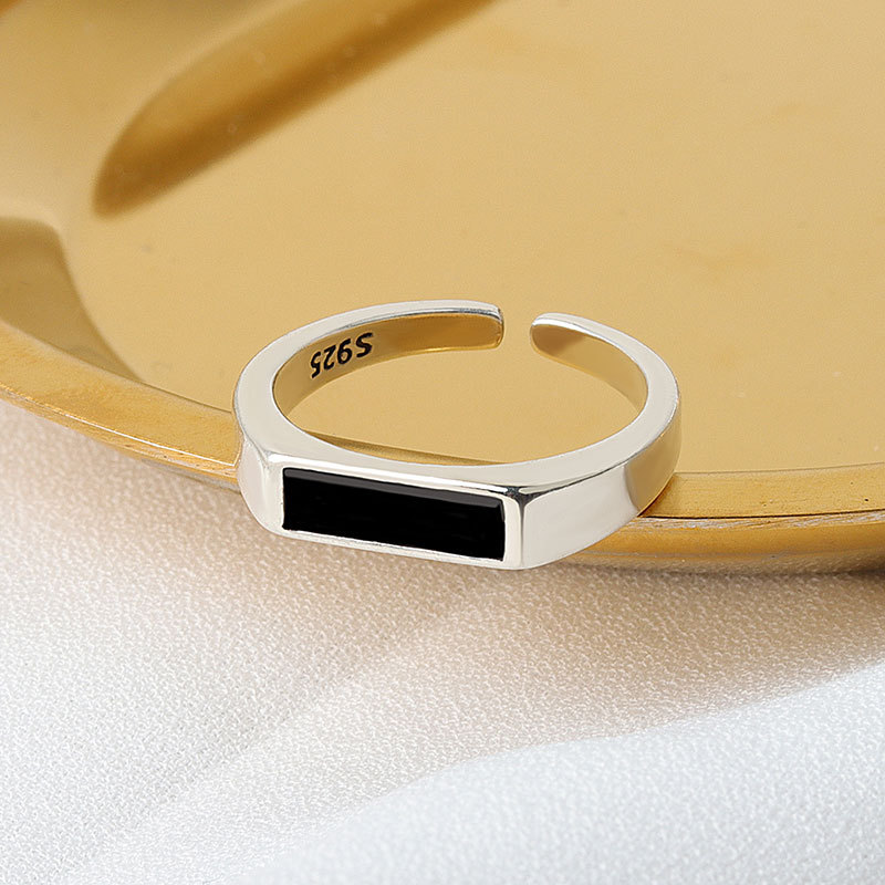 BFCLUB cincin warna perak baru - Mens Signet Ring ulasan dan harga