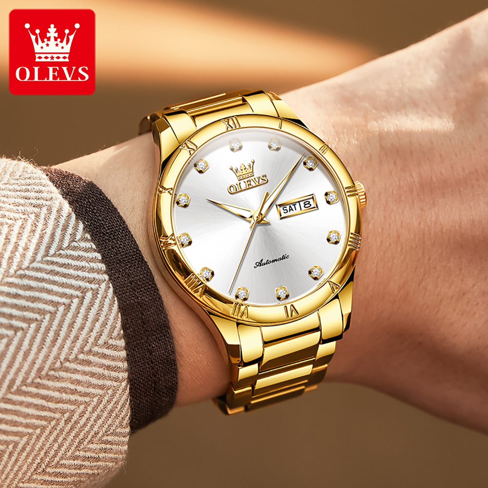 OLEVS Jam Tangan Pria Jam Tang - Mens Mechanical Watch ulasan dan harga
