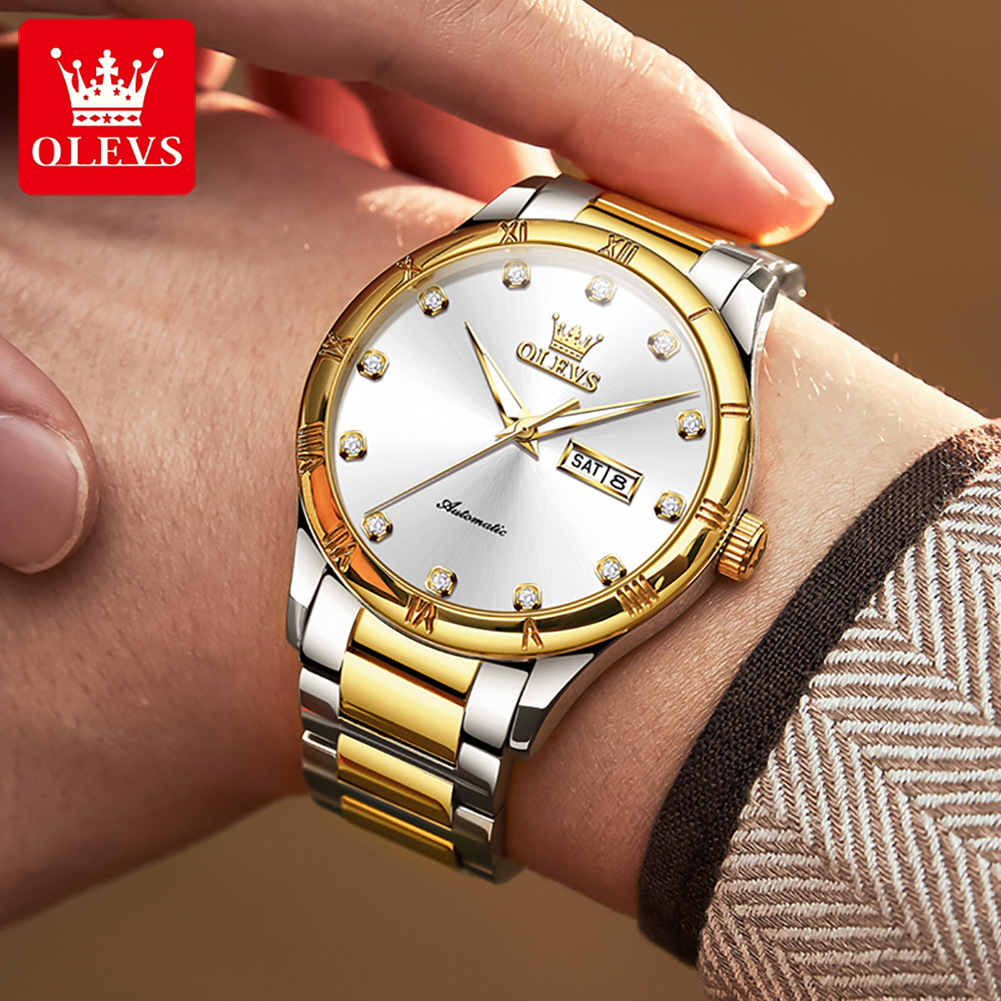 OLEVS Jam Tangan Pria Jam Tang - Mens Mechanical Watch ulasan dan harga