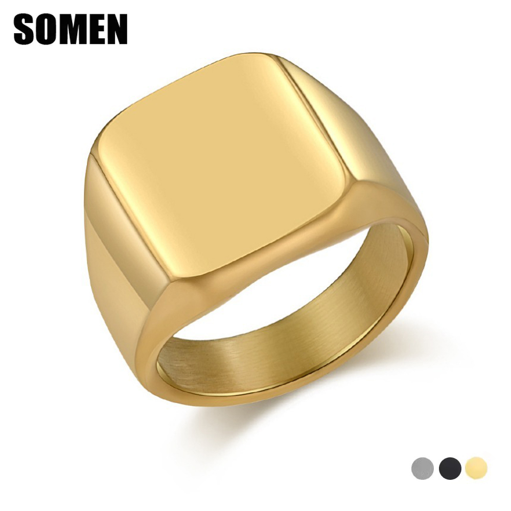 Cincin Tungsten Carbide Perseg - Mens Signet Ring ulasan dan harga