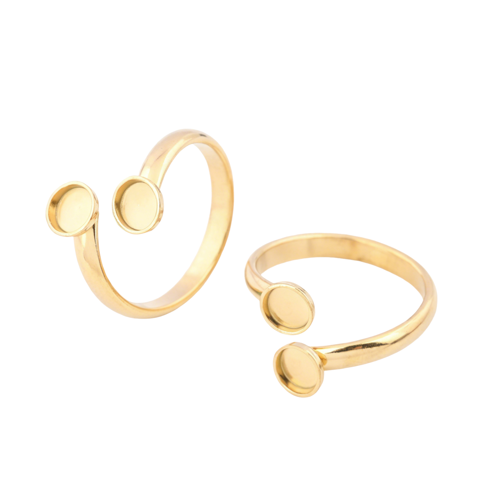 10 buah Cincin Kosong Berlapis - Gold Plated Ring ulasan dan harga