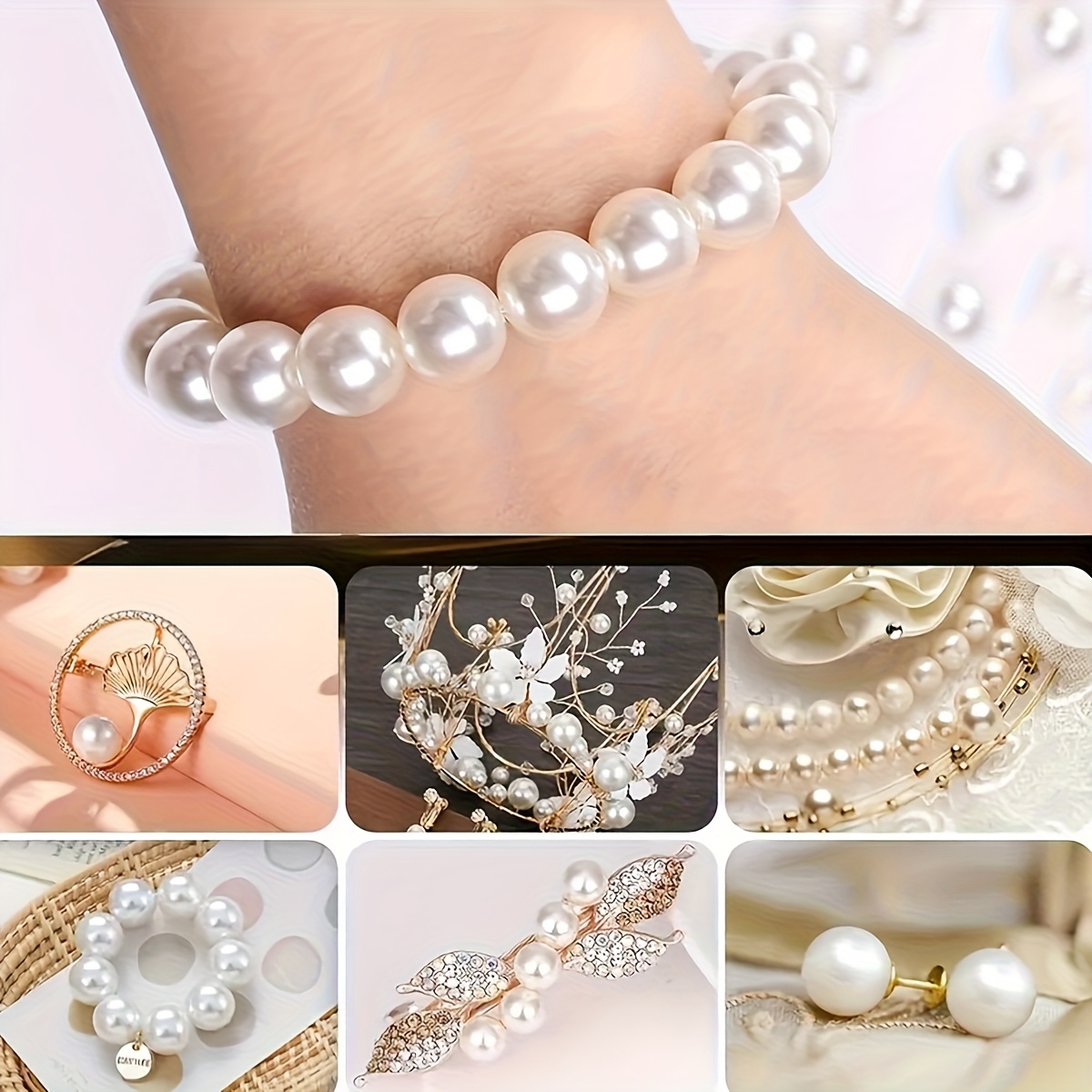 1388pcs 4/6/8/10mm Hitam, Puti - Fine Jewelry & Watches Photos ulasan dan harga