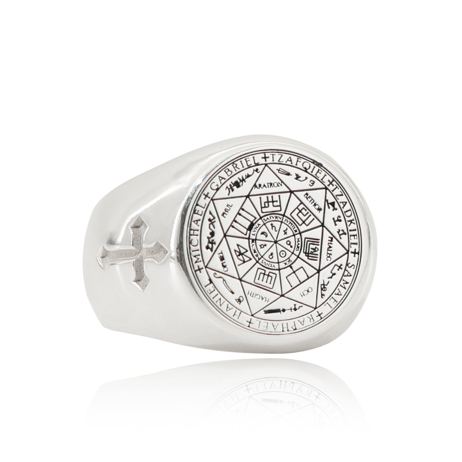 Cincin Signet Solid 20mm Perak - Mens Signet Ring ulasan dan harga