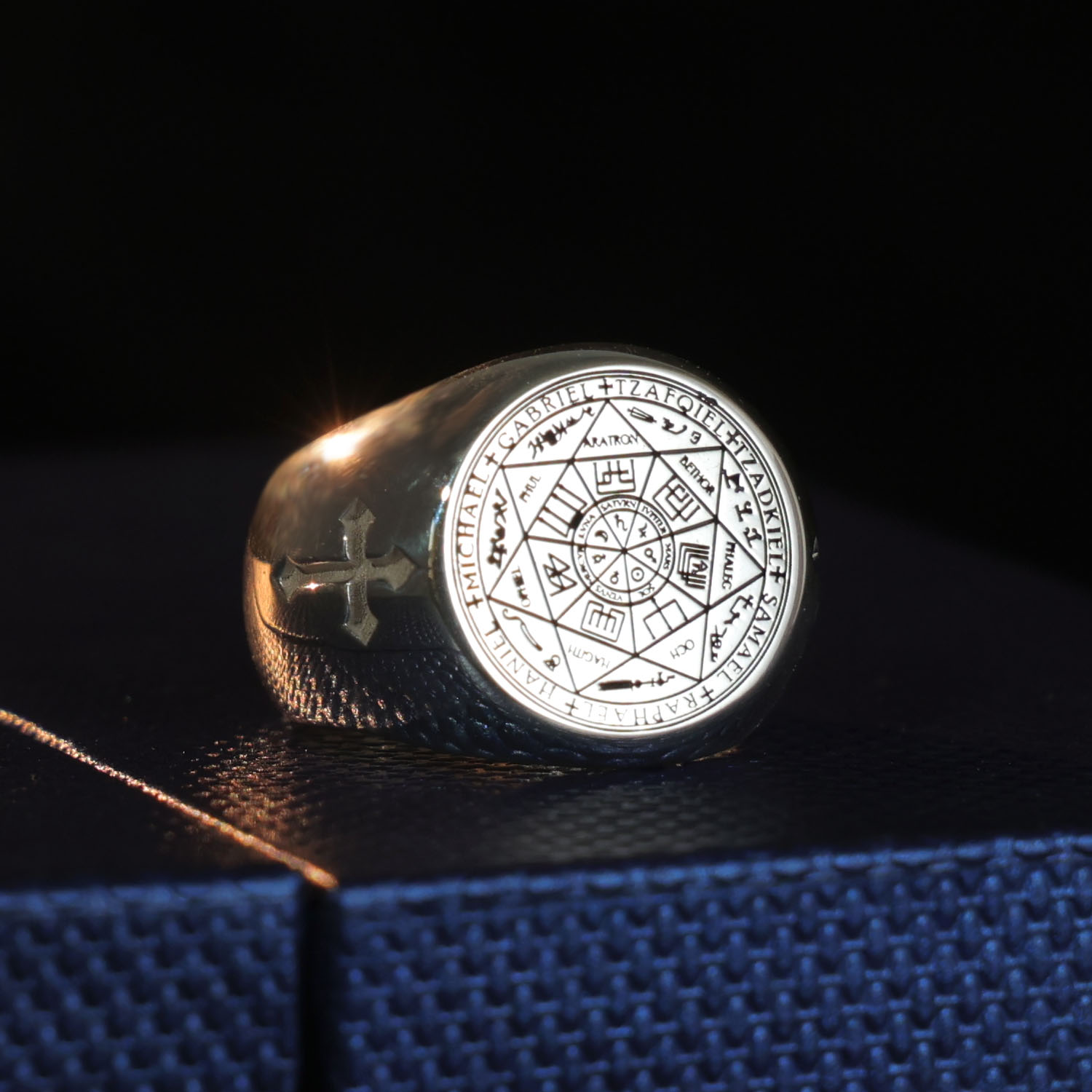Cincin Signet Solid 20mm Perak - Mens Signet Ring ulasan dan harga