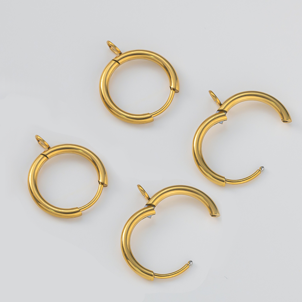 10pcs/Lot Anting Huggie Berlap - Gold Plated Ring ulasan dan harga